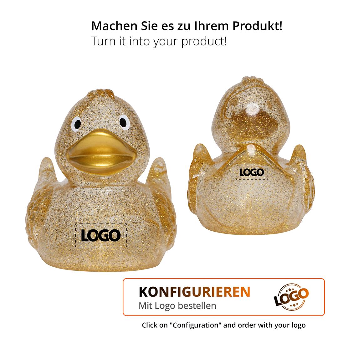 M131004 Glitter/gold - Rubber duck, wings - mbw